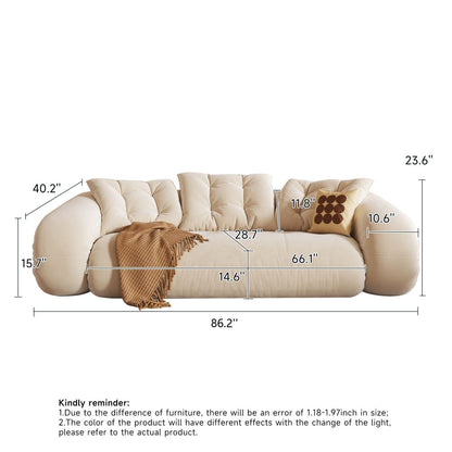 JASIWAY Modern Convertible Sleeper Sofa Chair Bed, White