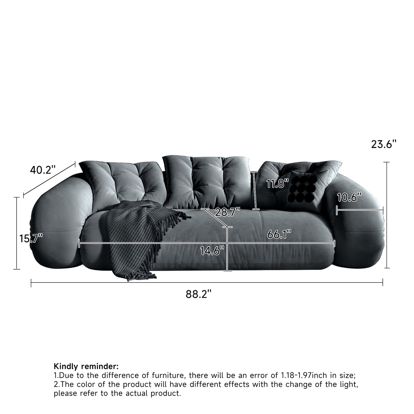 JASIWAY Modern Convertible Sleeper Sofa Chair Bed, White