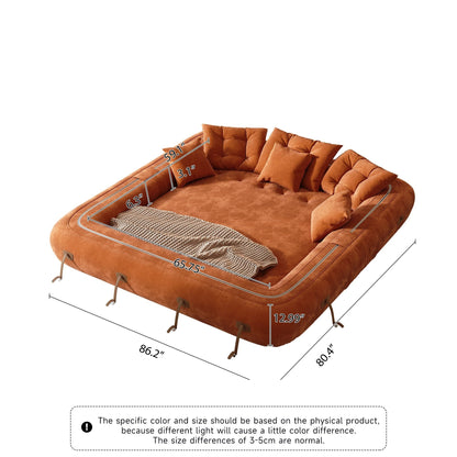 JASIWAY Modern Convertible Sleeper Sofa Chair Bed, White