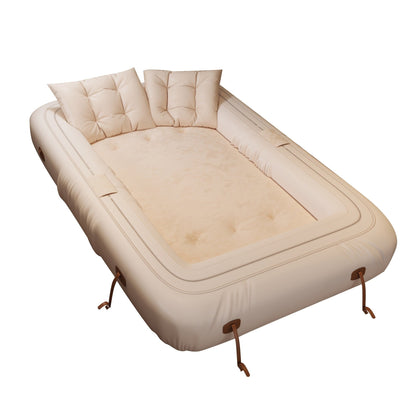JASIWAY Modern Convertible Sleeper Sofa Chair Bed, White