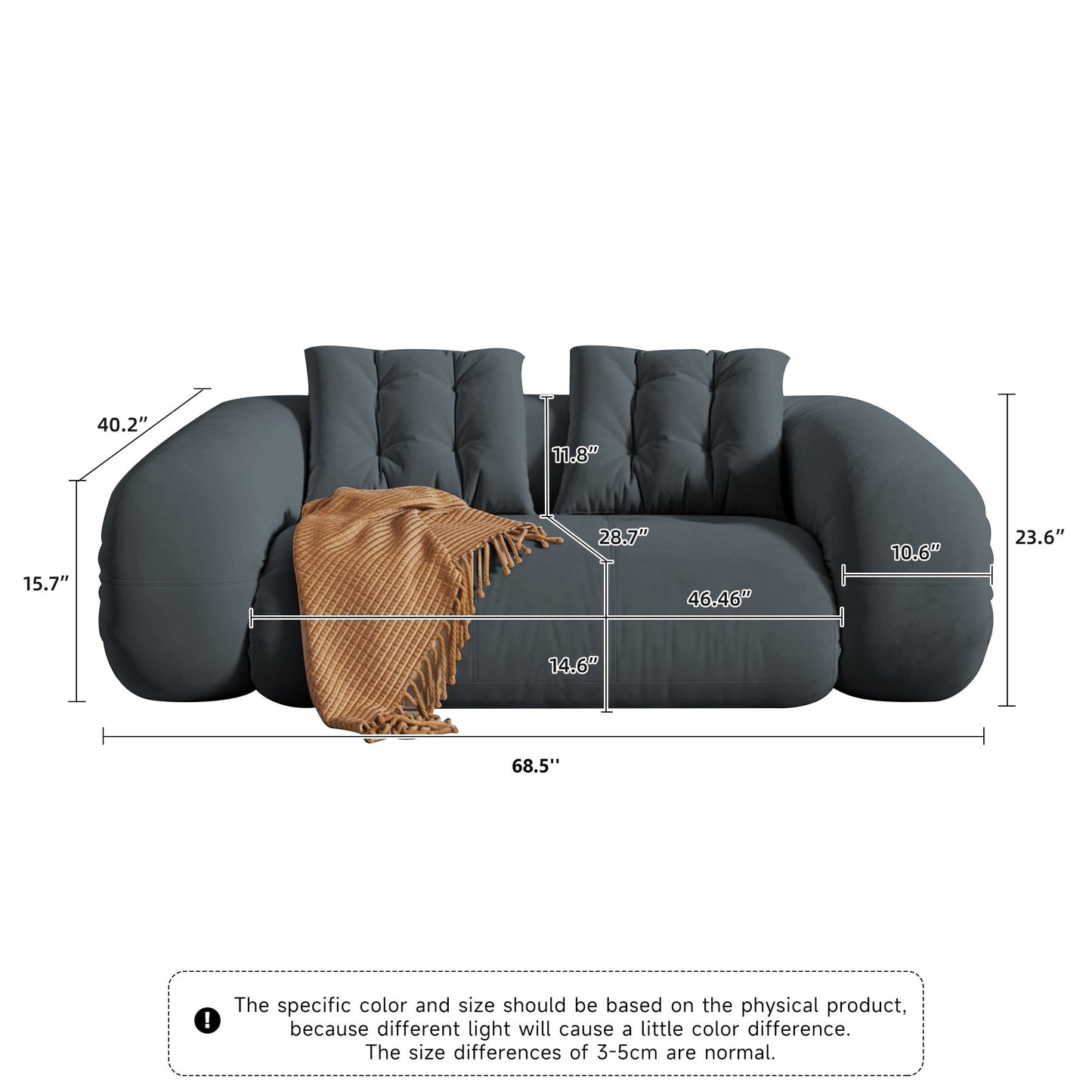 JASIWAY Modern Convertible Sleeper Sofa Chair Bed, White