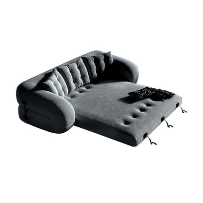 JASIWAY Modern Convertible Sleeper Sofa Chair Bed, White
