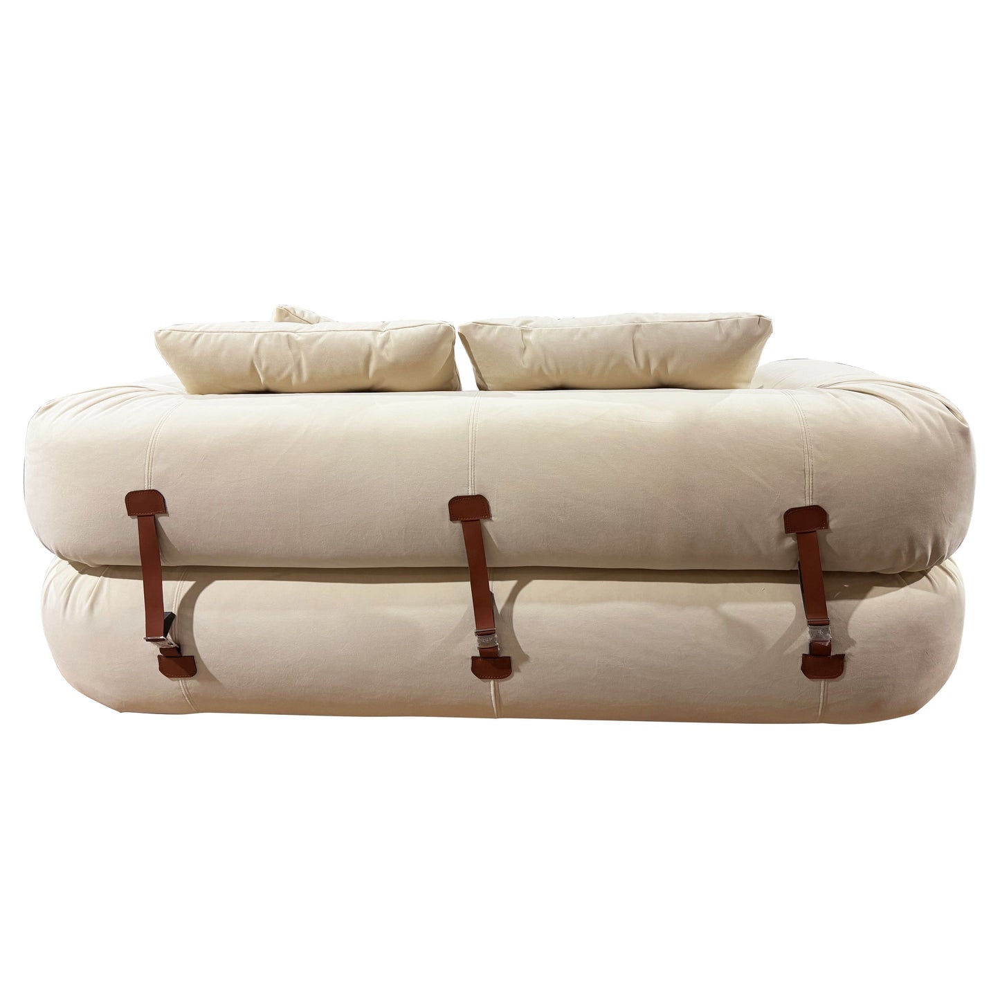 JASIWAY Modern Convertible Sleeper Sofa Chair Bed, White