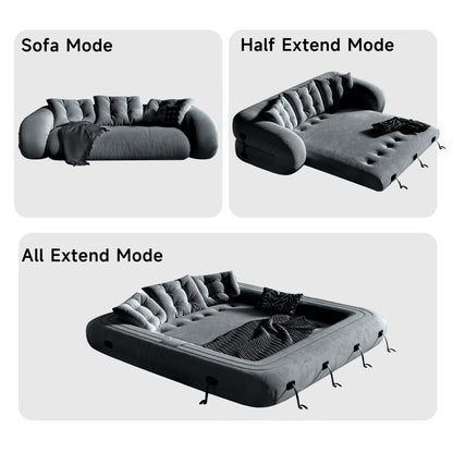 JASIWAY Modern Convertible Sleeper Sofa Chair Bed, White