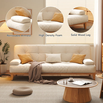 JASIWAY Modern Solid Wood Sleeper Sofa Bed