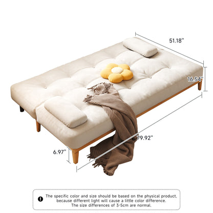 JASIWAY Modern Solid Wood Sleeper Sofa Bed
