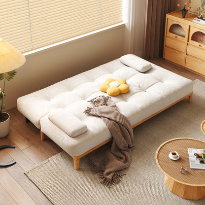 JASIWAY Modern Solid Wood Sleeper Sofa Bed