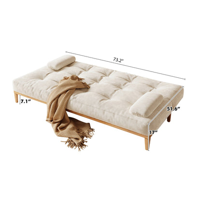 JASIWAY Modern Solid Wood Sleeper Sofa Bed