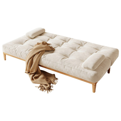 JASIWAY Modern Solid Wood Sleeper Sofa Bed