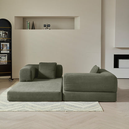 JASIWAY Modern Vintage Convertible Sleeper Sofa Bed