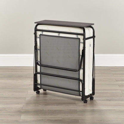 Jay-Be Visitor Contract Cot Folding Bed with Performance e-Fibre Mattress and Automatic Folding Legs, Compact, Twin