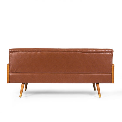 Jalon Mid-century Modern Tufted Fabric Sofa by Christopher Knight Home