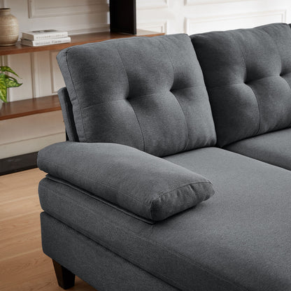 Jarenie U-Shaped 4 Seat Sectional Sofa Couch with Double Chaise for Living Room