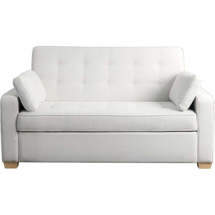 Java Queen Microfiber Loveseat with Pull-Out Sleeper - Convertible Sofa Bed for Living Room & Guest Room