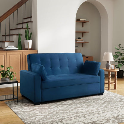 Java Queen Microfiber Loveseat with Pull-Out Sleeper - Convertible Sofa Bed for Living Room & Guest Room
