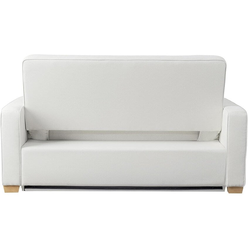 Java Queen Microfiber Loveseat with Pull-Out Sleeper - Convertible Sofa Bed for Living Room & Guest Room
