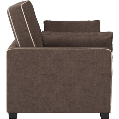 Java Queen Microfiber Loveseat with Pull-Out Sleeper - Convertible Sofa Bed for Living Room & Guest Room