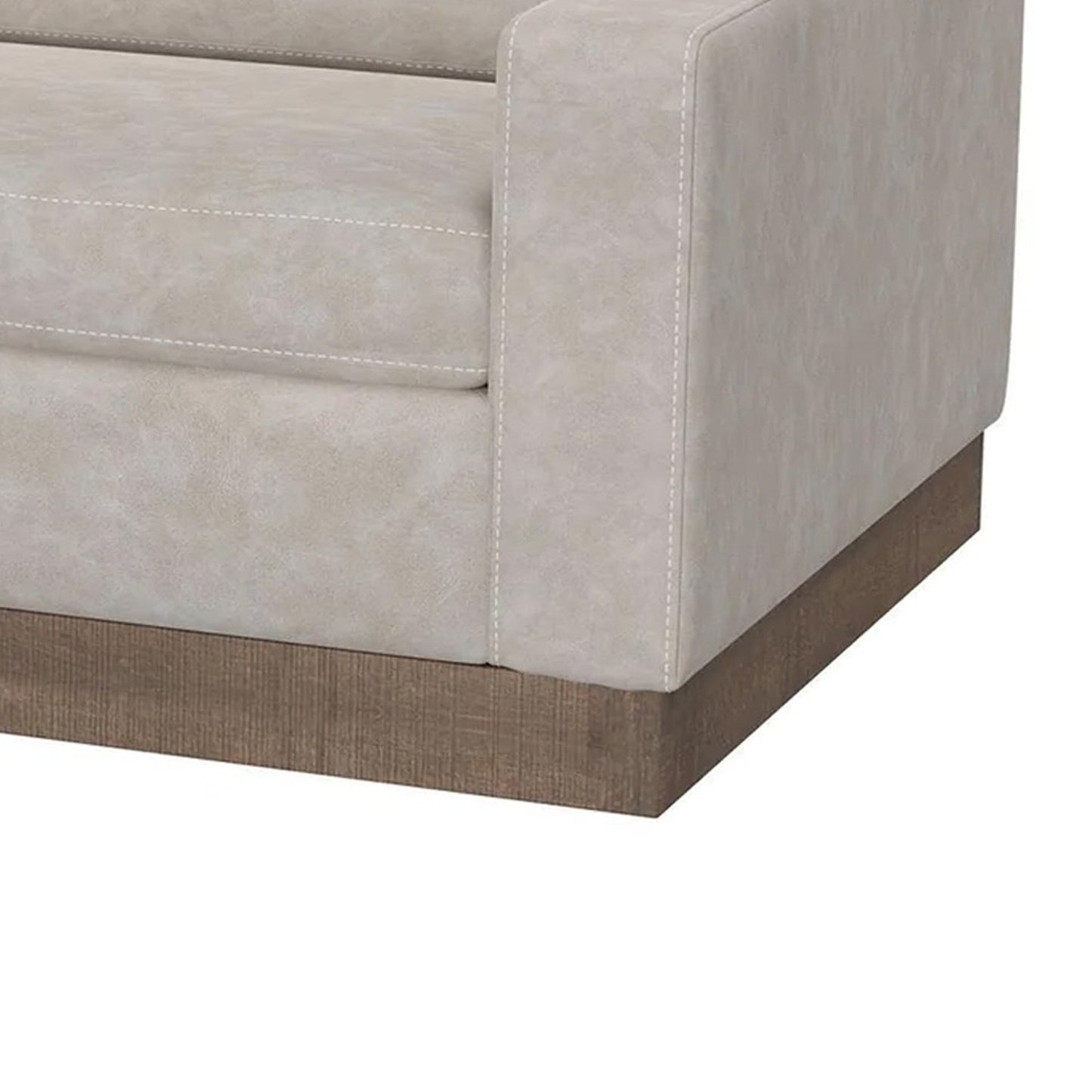 Jeni Sofa, 2 Throw Pillows, Modern 90 Inch Oyster Gray Faux Leather