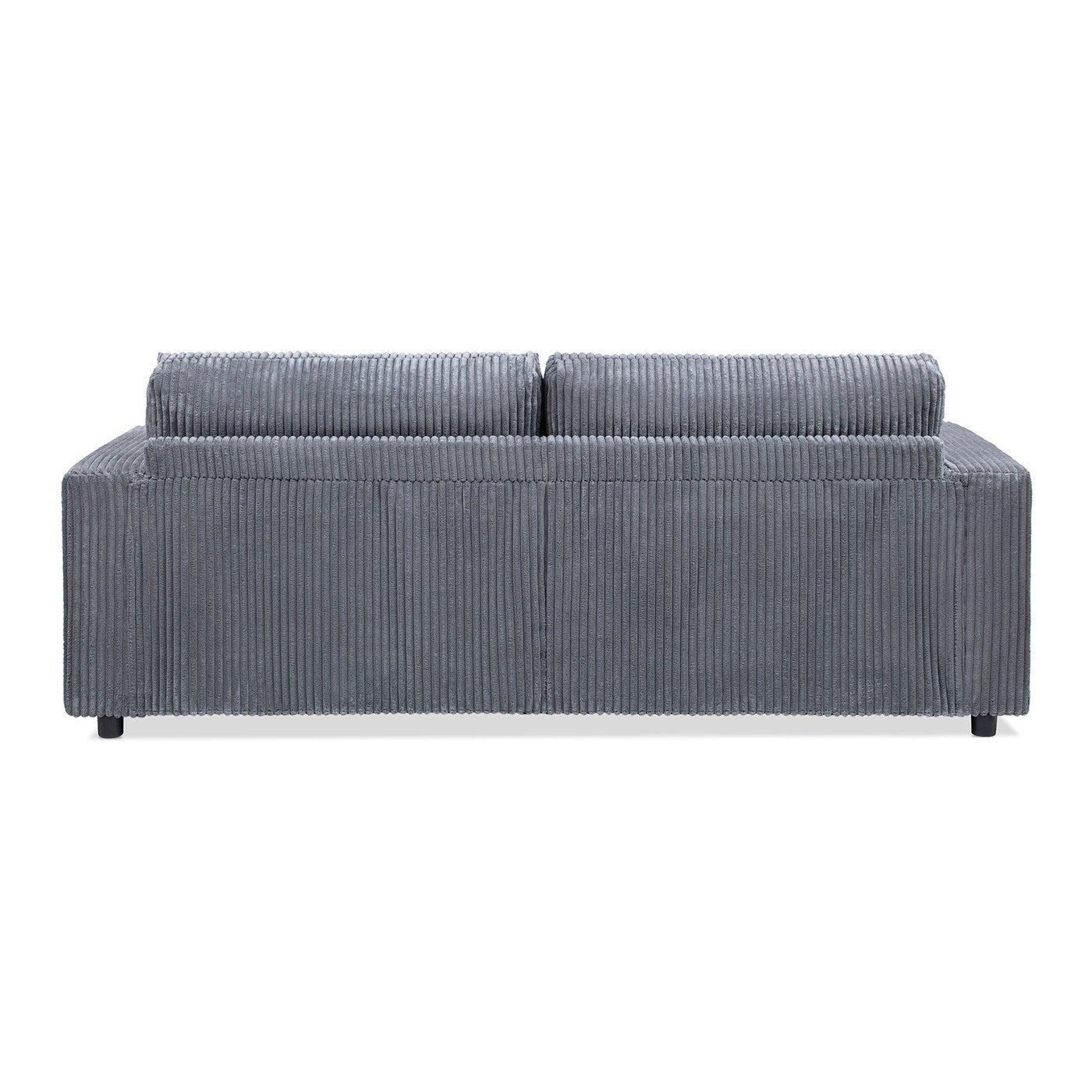 Jennifer Taylor Home Goliath 86 Oversized Double Chaise Lounge Sofa Bed, Carbon Gray Corduroy
