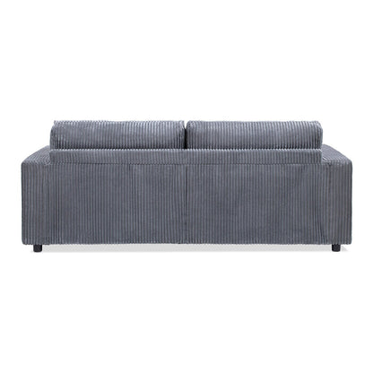 Jennifer Taylor Home Goliath 86 Oversized Double Chaise Lounge Sofa Bed, Carbon Gray Corduroy