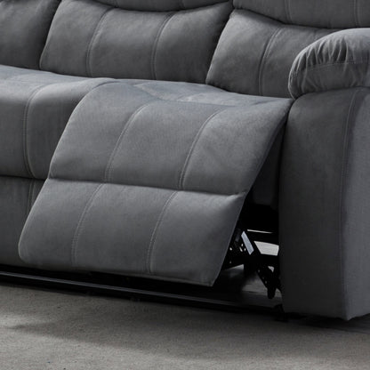 Jim Grey Upholstered Reclining Living Room Sofa