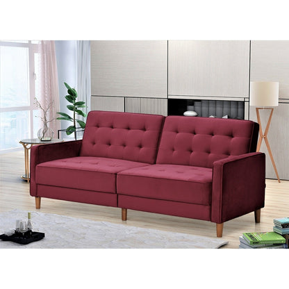 Jonathan Tufted Velvet Sofa Bed Sleeper