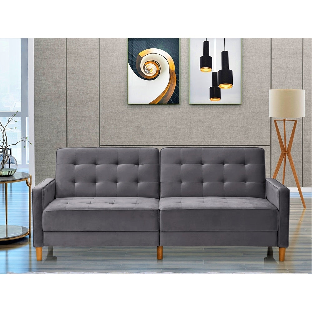 Jonathan Tufted Velvet Sofa Bed Sleeper