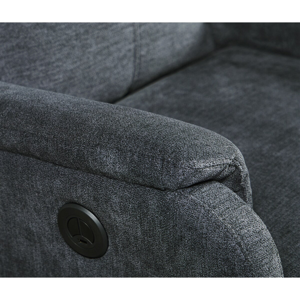 Kai Modern Blue Contemporary Power Recliner with Charger