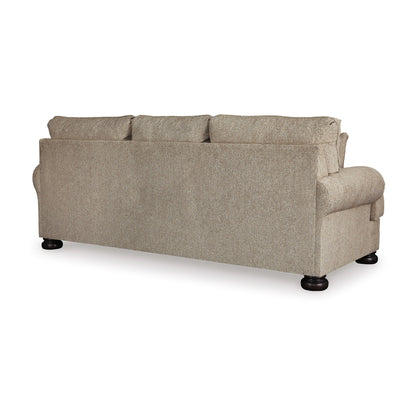 Kana Sofa, 5 Accent Throw Pillows, 100 Inch Classic Brown Polyester