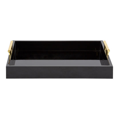 Kate and Laurel Lipton Metal Handle Decorative Tray