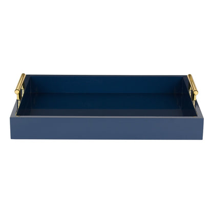 Kate and Laurel Lipton Metal Handle Decorative Tray