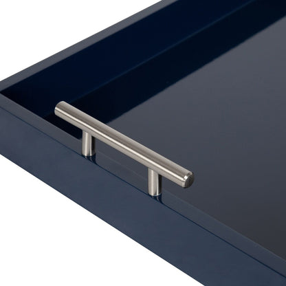 Kate and Laurel Lipton Metal Handle Decorative Tray