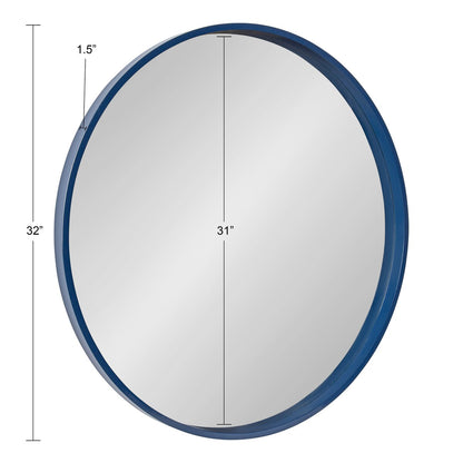 Kate and Laurel Travis Round Wood Accent Wall Mirror