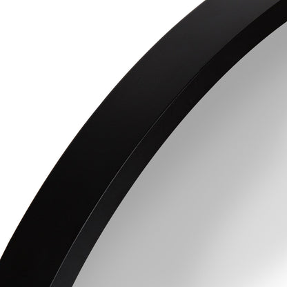 Kate and Laurel Travis Round Wood Accent Wall Mirror