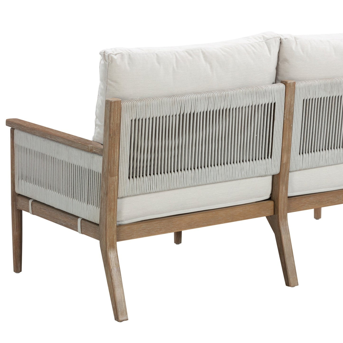 Kayden Bohemian 3-Piece Patio Conversation Set, Outdoor Loveseat and Chair Set with Solid Acacia Wood Frame