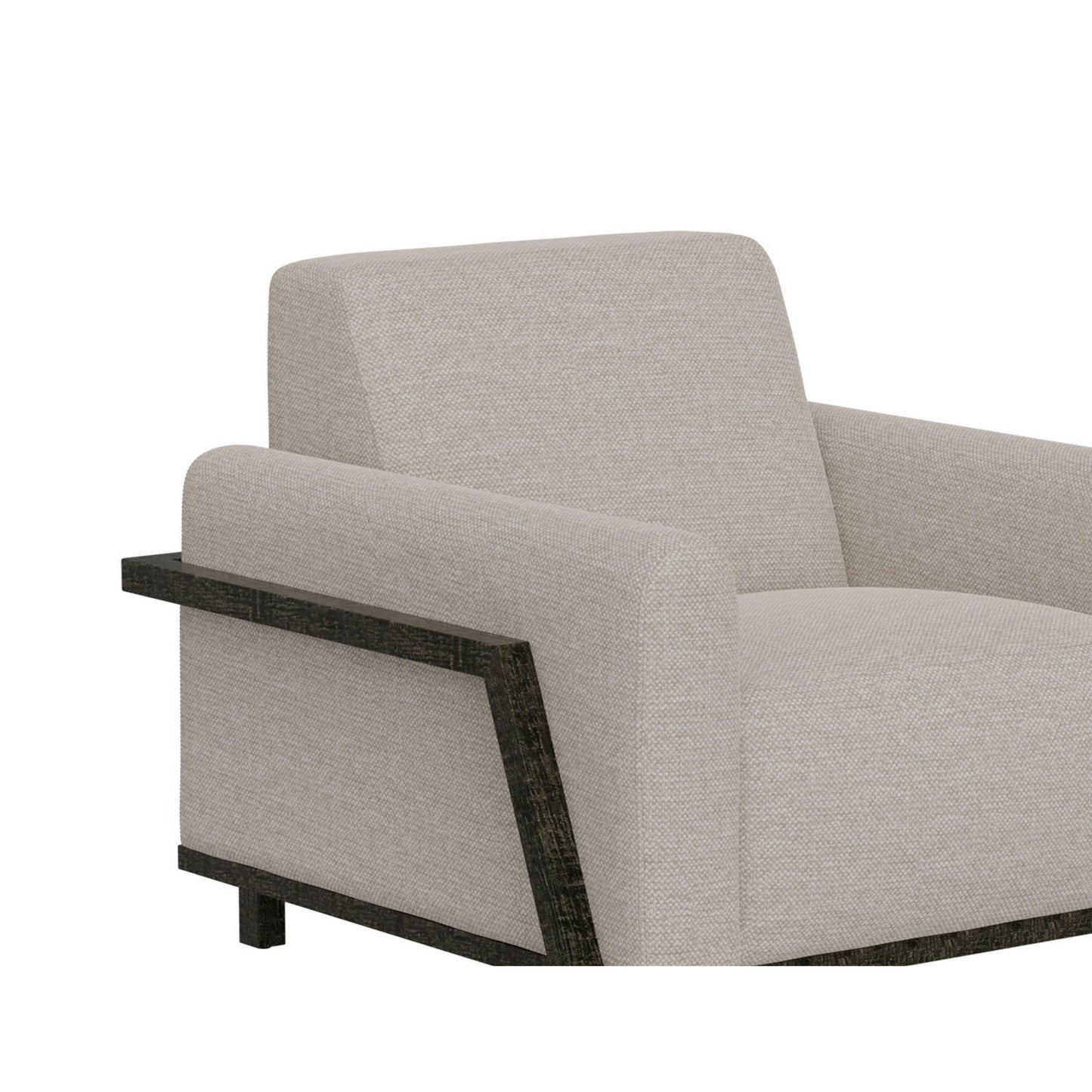 Kelly Sofa, Beige Polyester, 2 Throw Pillows, Solid Pine Wood, 91 Inch