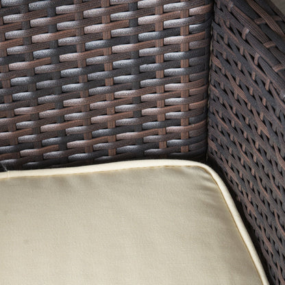 Kendricks Outdoor 5-piece Wicker Dining Set with Cushions by Christopher Knight Home