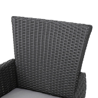 Kendricks Outdoor 5-piece Wicker Dining Set with Cushions by Christopher Knight Home