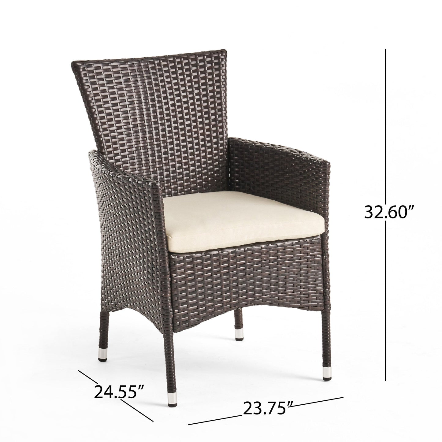 Kendricks Outdoor 5-piece Wicker Dining Set with Cushions by Christopher Knight Home