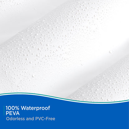 Kenney Medium Weight PEVA Shower Curtain Liner, 70 W x 72 H, 2-Pack
