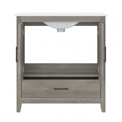 Key West 32W Bathroom Vanity with Sink by Bush Furniture