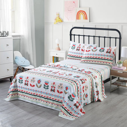 Kids Cotton Sheet Twin/Full Sheet Kids Girls Bed Sheet For Kids, SH019