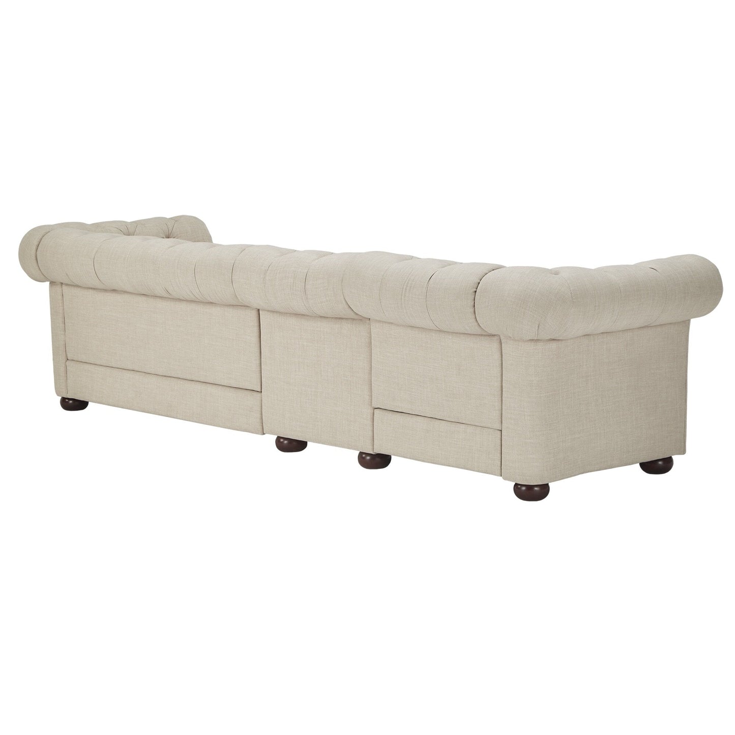 Knightsbridge Beige Linen Tufted Chesterfield Modular Sofa by iNSPIRE Q Artisan