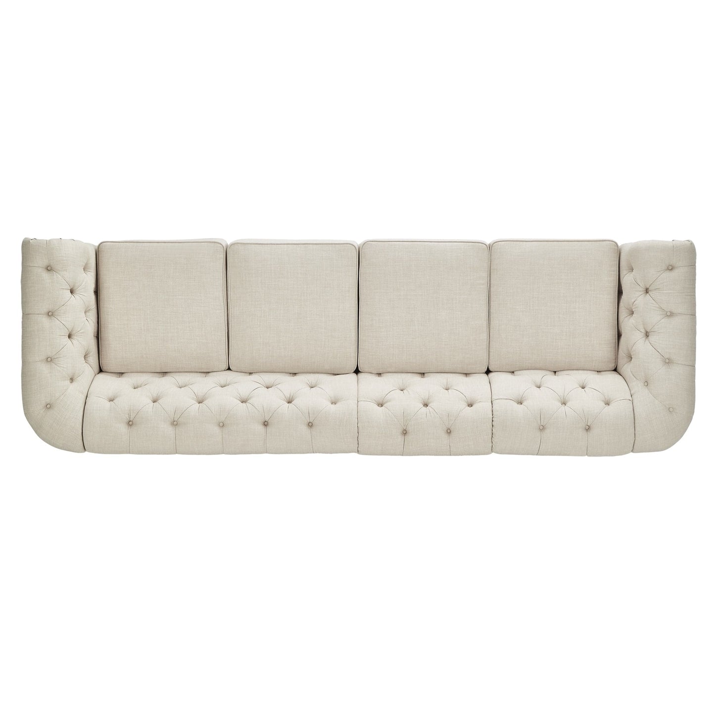 Knightsbridge Beige Linen Tufted Chesterfield Modular Sofa by iNSPIRE Q Artisan