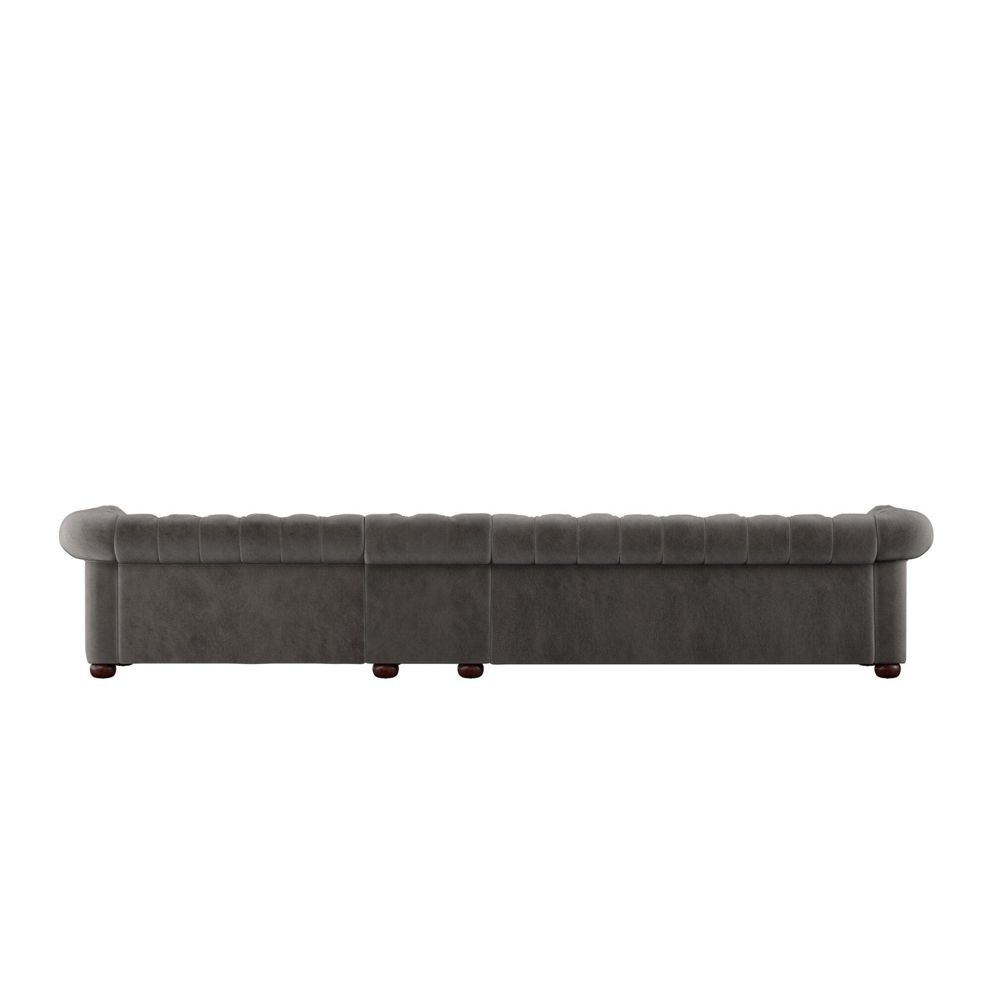 Knightsbridge Grey Extra Long Chesterfield Sofa by iNSPIRE Q Artisan