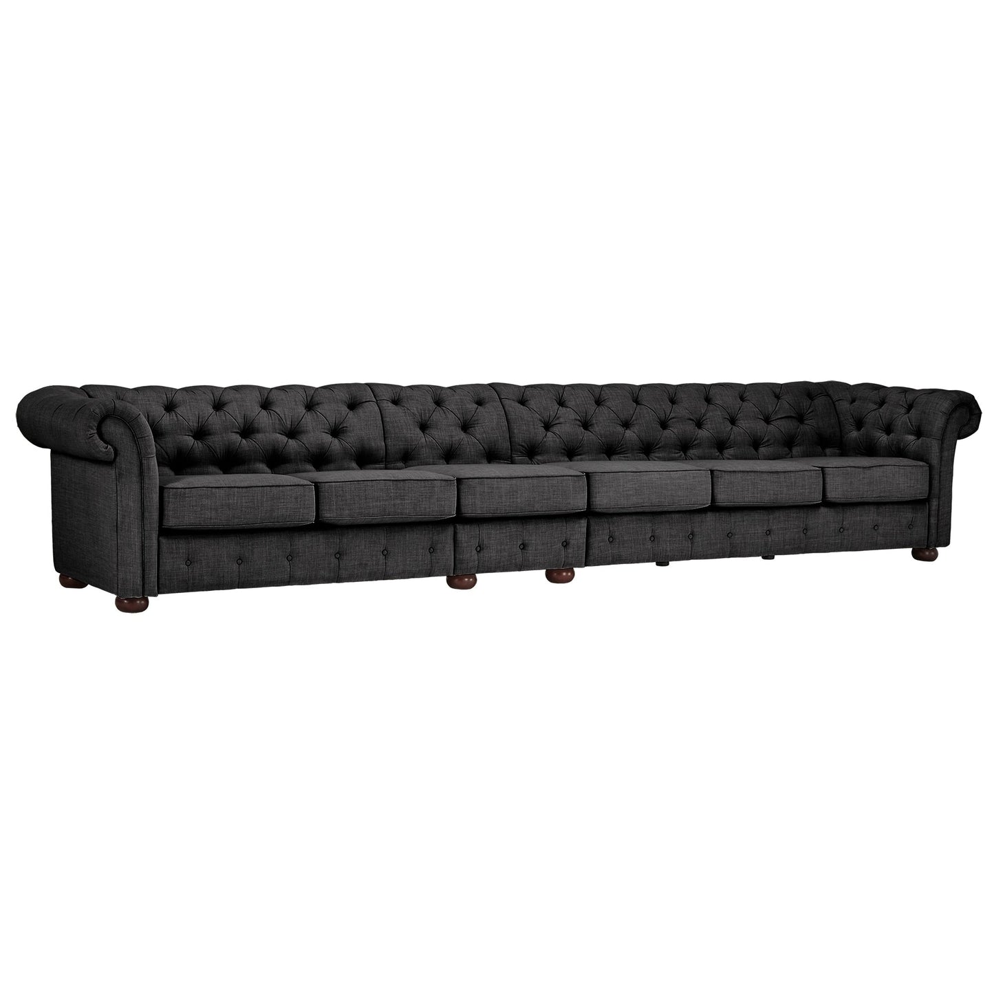 Knightsbridge Grey Extra Long Chesterfield Sofa by iNSPIRE Q Artisan