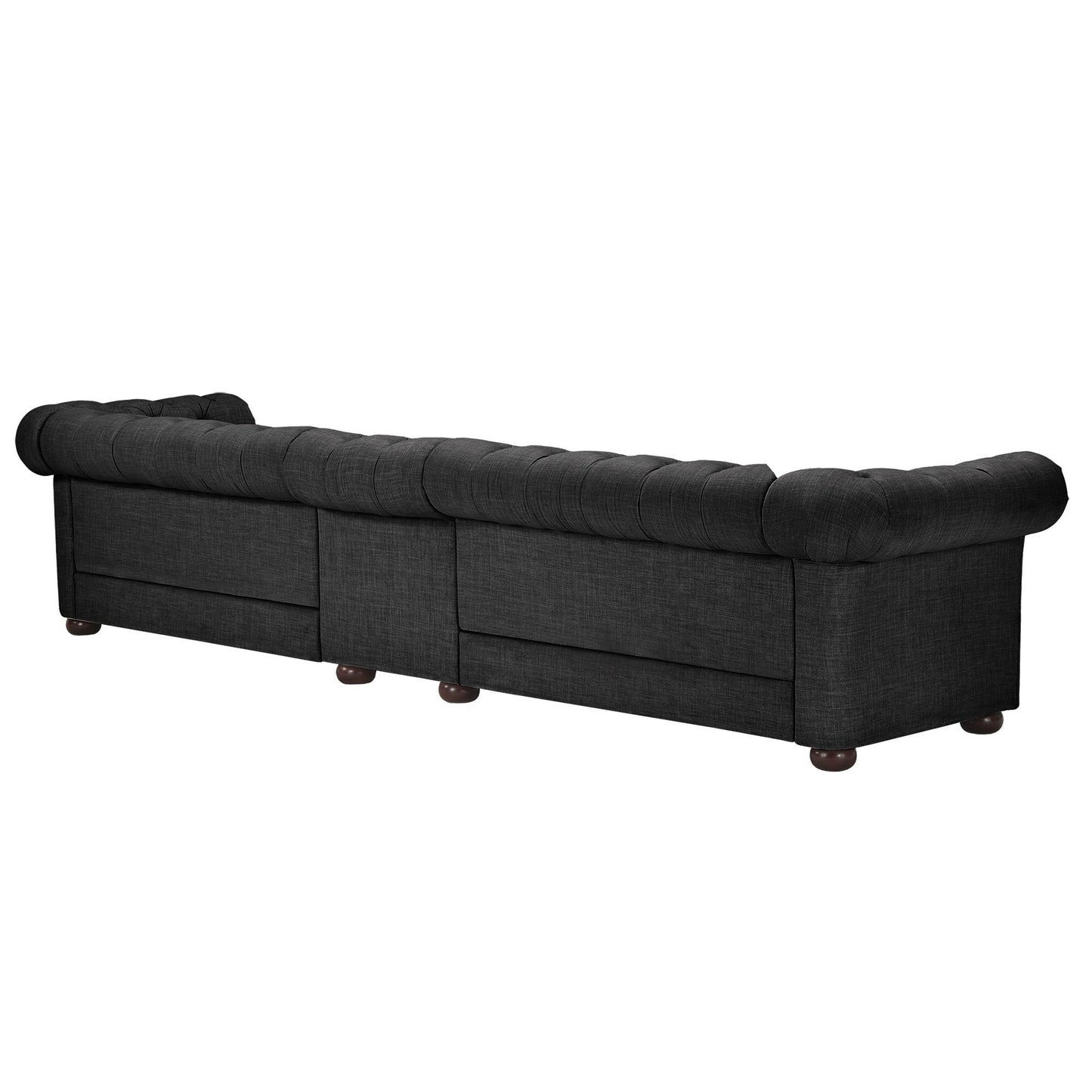 Knightsbridge Grey Extra Long Chesterfield Sofa by iNSPIRE Q Artisan