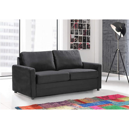 Knightsville Velvet 70 inch Square Arms Sofa Bed