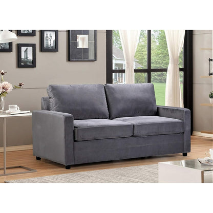 Knightsville Velvet 70 inch Square Arms Sofa Bed
