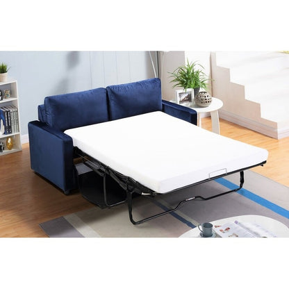 Knightsville Velvet 70 inch Square Arms Sofa Bed